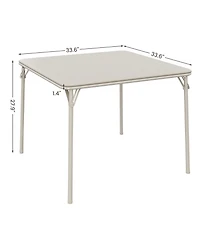 gaomon Folding Table, 33.6 Inch Folding Card Table, Portable Square Folding Table with Pu Soft Cushion,2 chairs