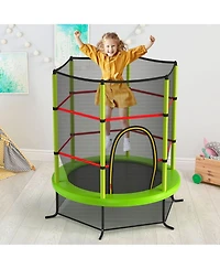 Gymax 55'' Recreational Trampoline for Kids Toddler w/ Enclosure Net