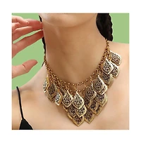 Sohi Women's Leaf Statement Necklace