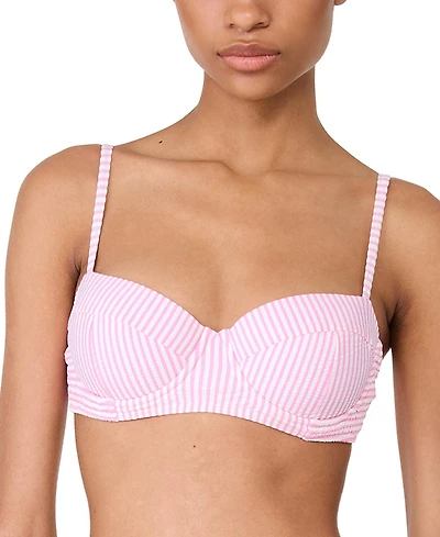 Kate Spade Women's Striped Smocked Bikini Top