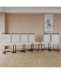 Streamdale Modern Faux Leather Upholstered Dining Chairs (Set of 4)