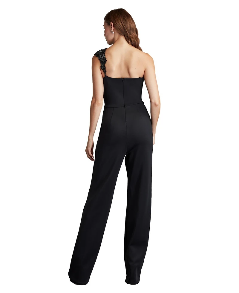 Tadashi Shoji Women's Tilly Embellished One-Shoulder Jumpsuit
