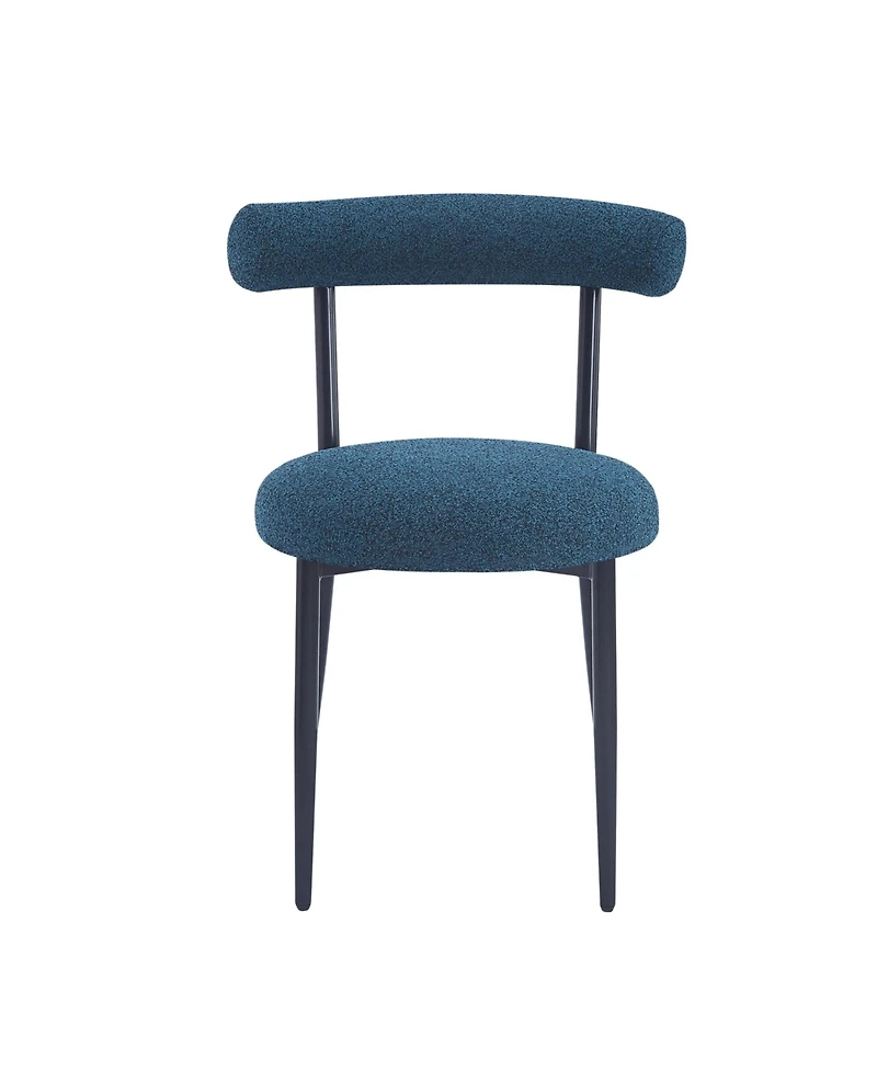 Streamdale Modern Toothpick Dining Chairs with Curved Backrests (Set of 2