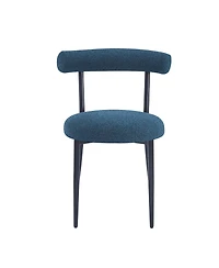 Streamdale Modern Toothpick Dining Chairs with Curved Backrests (Set of 2