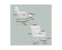 Streamdale Modern Nursery Rocking Chair with Upholstered Glider