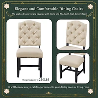 Streamdale Furniture Retro Style Dining Chair Set with 4 Upholstered Chairs for Room and Living (Espresso)