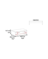 Elim Desk with 1 Shelf, Black