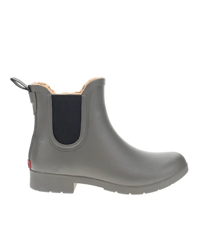 Womens Delridge Faux Fur Chelsea Rain Boot