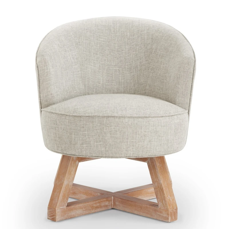 Streamdale Classic Swivel Chair with Linen Fabric