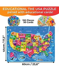 Quokka 150 Pcs Jigsaw Puzzles for Kids Ages 8-10 - 400+ Facts on 50 Flashcards
