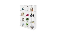 Slickblue 12-Cube Storage Organizer - Versatile Bookshelf and Closet Organizer for Home or Office