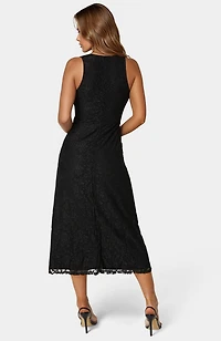 Bebe Women's Lace A-line Maxi Dress