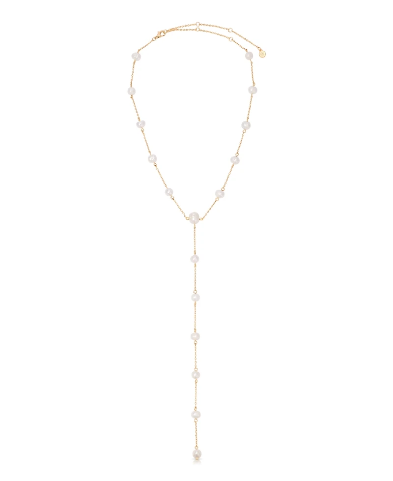 Ettika Dripping Mother of Pearl Lariat Necklace