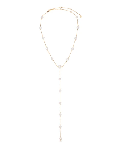 Ettika Dripping Mother of Pearl Lariat Necklace