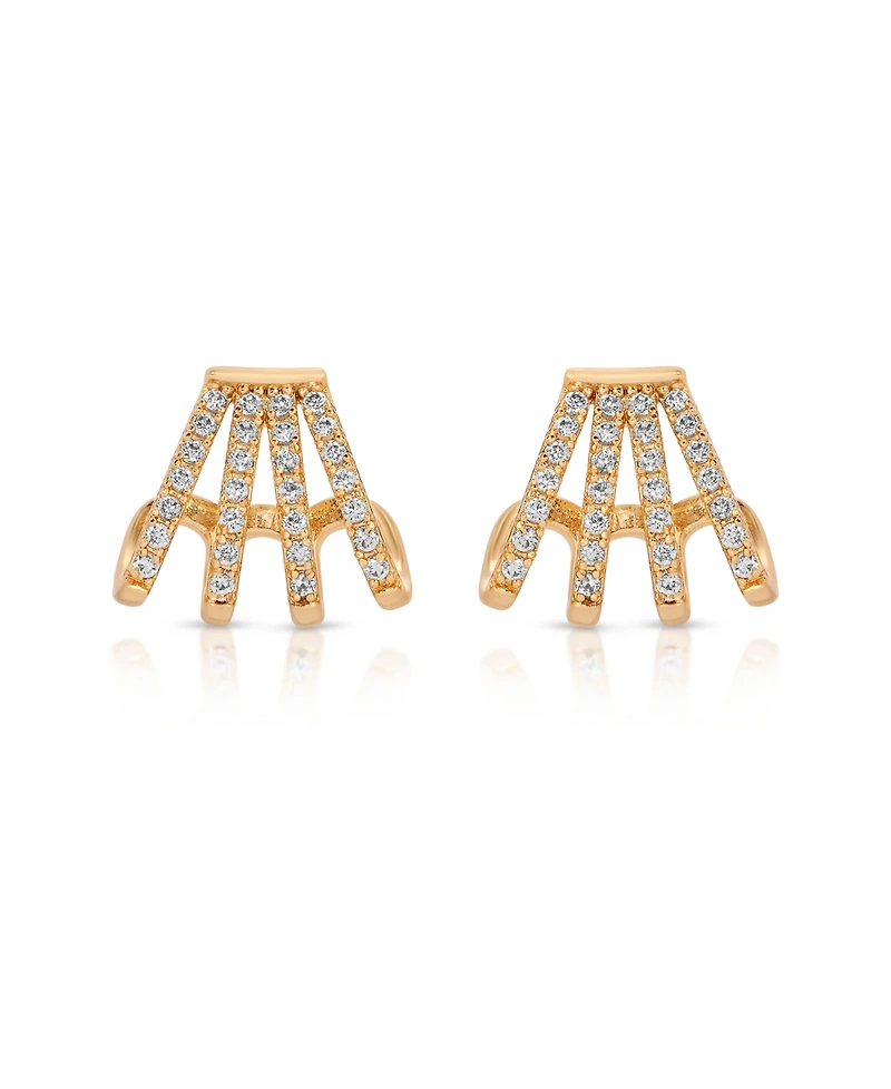 Ettika Glisten Wing Pave Earrings