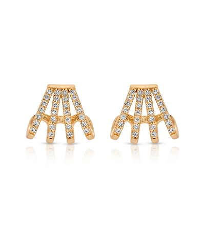 Ettika Glisten Wing Pave Earrings