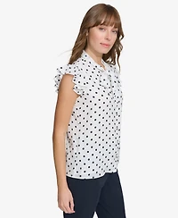 Tommy Hilfiger Women's Ruffle-Sleeve Bow Blouse