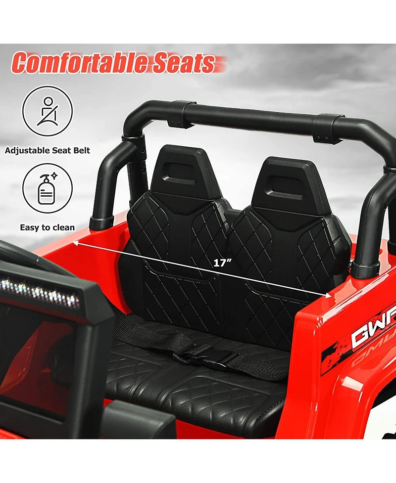 12V Kids Ride-On Jeep Car – 2.4G Remote, Music & Realistic Drive