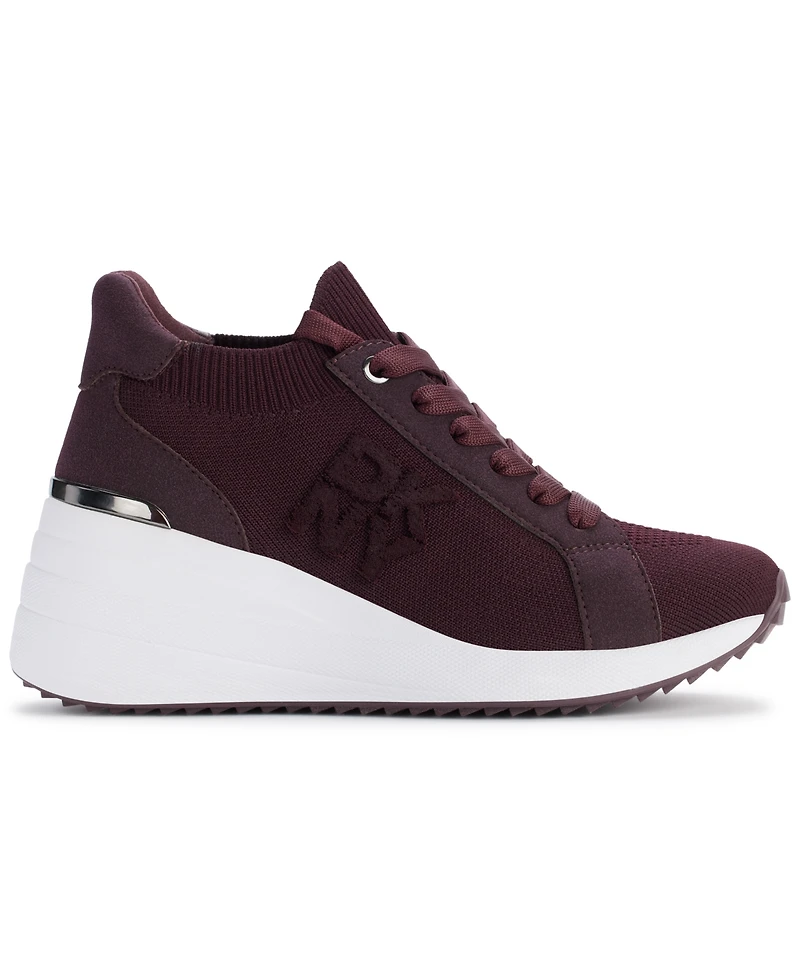 Dkny Women's Kasia Lace-Up Wedge Sneakers