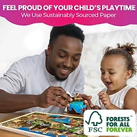 Quokka 4x36 Realistic Wooden Montessori Puzzles for Kids Ages 4-6