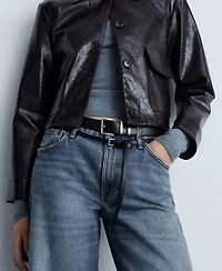 Mango Women's Low Waist Wide Leg Jeans