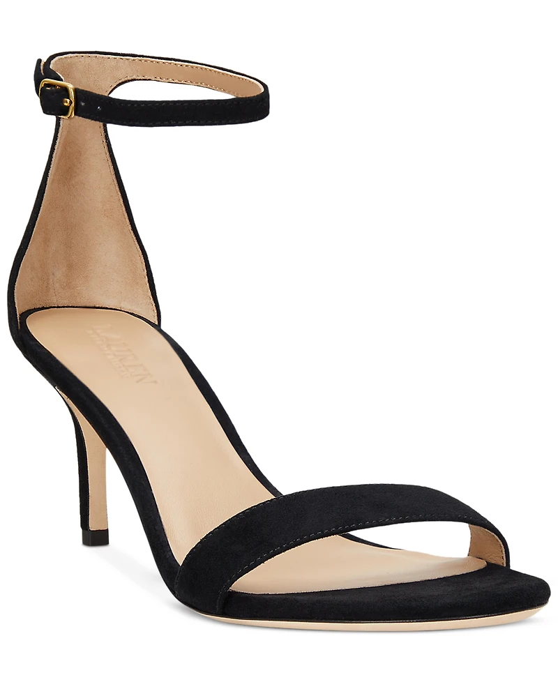 Lauren Ralph Women's Allie Ankle-Strap Mid-Heel Dress Sandals