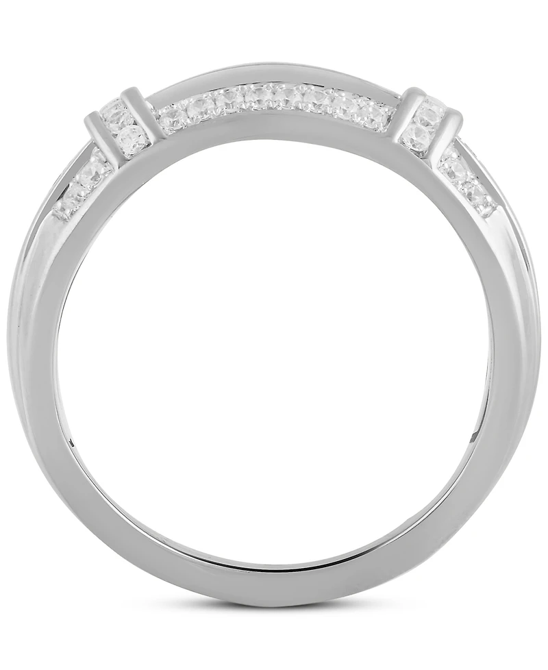Men's Diamond Cluster Ring (1/2 ct. t.w.) in 18k Yellow Gold-Plated Sterling Silver (Also in Sterling Silver)