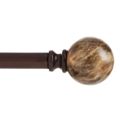 Kenney Decorative Marble Ball Curtain Rod 3 4 Inch Standard Size For Stylish Window Treatments