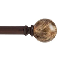 Kenney Decorative Marble Ball Curtain Rod 3 4 Inch Standard Size For Stylish Window Treatments
