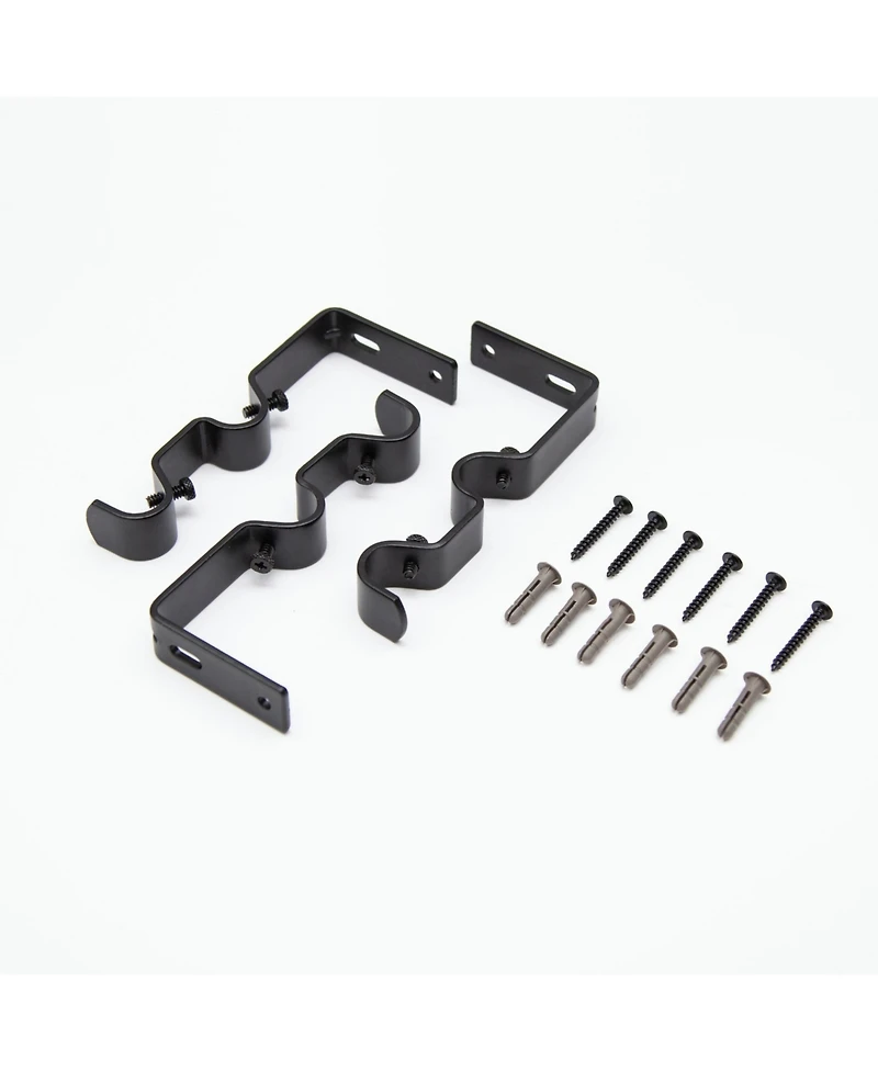 Kenney Wakefield Decorative Double Curtain Rod - 5/8 Inch Standard Size for Layered Window Treatment