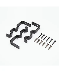 Kenney Wakefield Decorative Double Curtain Rod - 5/8 Inch Standard Size for Layered Window Treatment