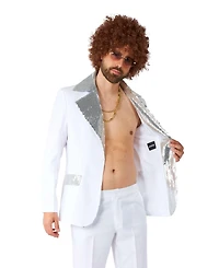 Suitmeister Men's Disco Costume Suit - Saturday Night Fever Outfit Blazer And Flare Pants White