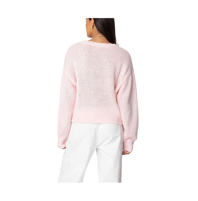 Edikted Womens Kyrah Oversized Knit Sweater