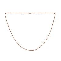 Bling Jewelry Simple Thin 2MM Rose Gold Plated .925 Sterling Silver Rolo Cable Chain Necklace
