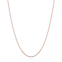 Bling Jewelry Simple Thin 2MM Rose Gold Plated .925 Sterling Silver Rolo Cable Chain Necklace