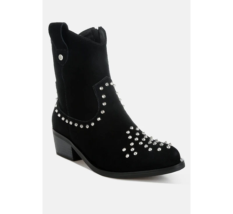 Hira Studs Embellished Cowboy Boots Women