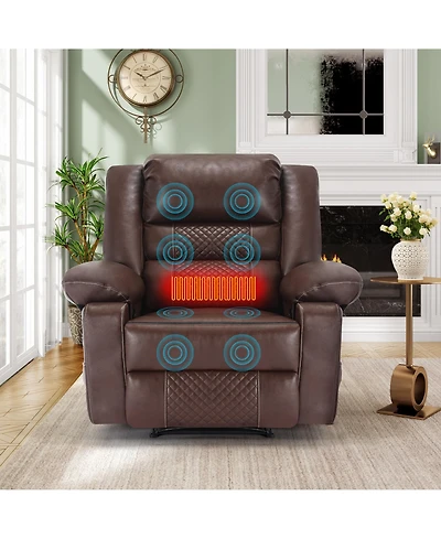 Streamdale Furniture Breathable Leather Massage Recliner