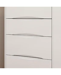 Famapy White Closet Drawer Vanity With Light Mirror And Stool