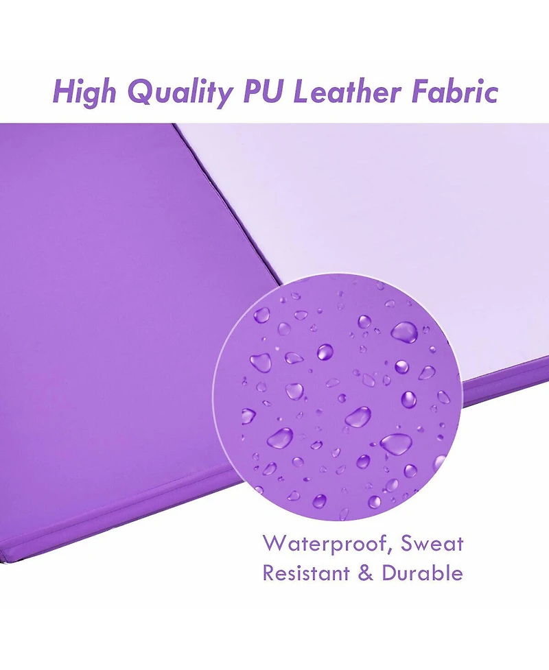 Costway Gymnastics Yoga Mat Thick Folding Panel Gym 4'x8'