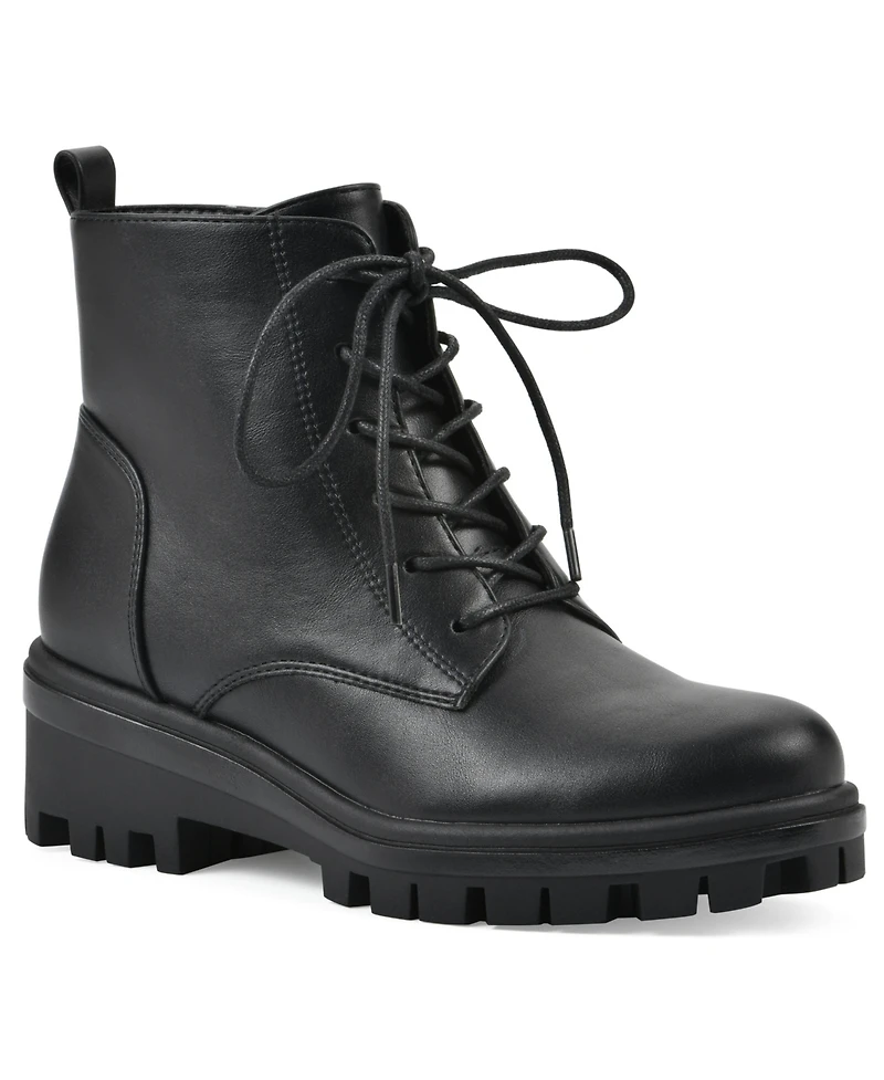 White Mountain Women's Tappy Lug Sole Combat Boots