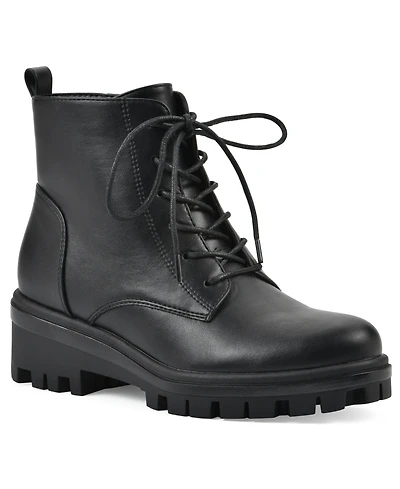 White Mountain Women's Tappy Lug Sole Combat Boots
