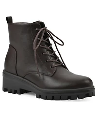 White Mountain Women's Tappy Lug Sole Combat Boots