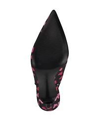 Nine West Women's Feather Glitter Slingback Stiletto Pumps