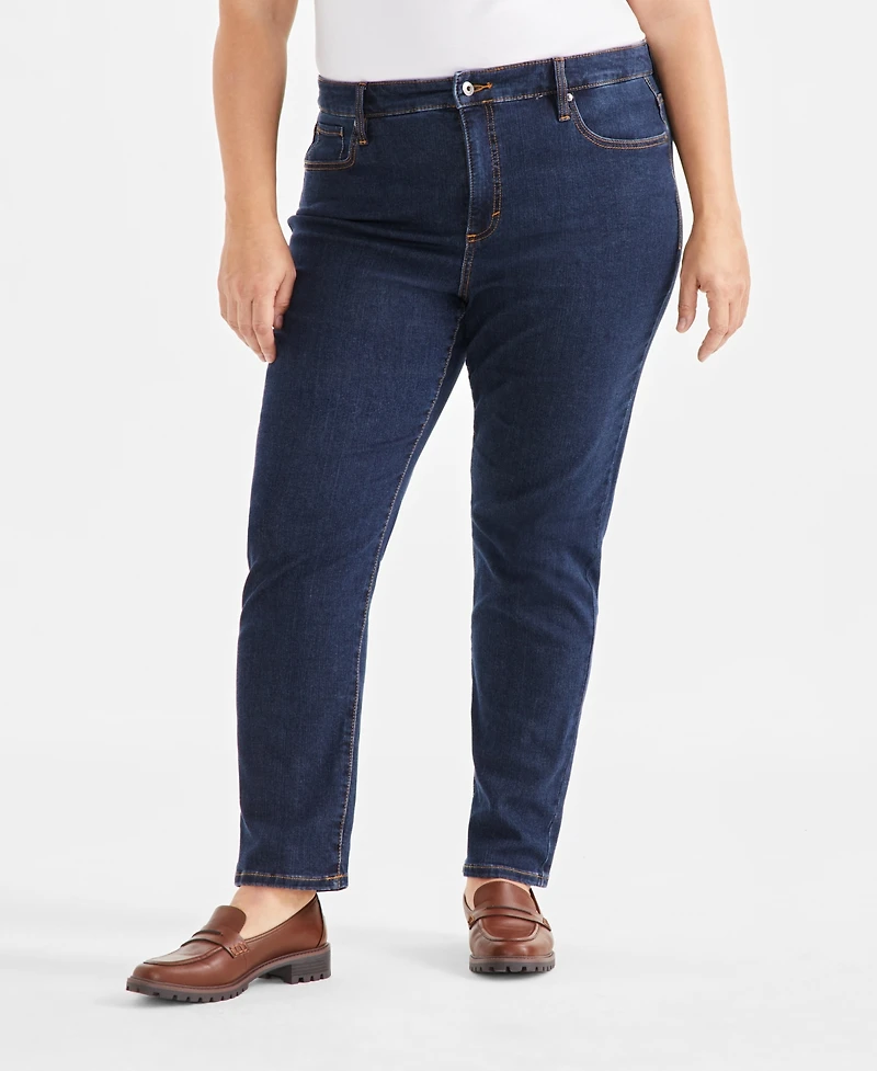 Style & Co Plus High-Rise Straight-Leg Jeans