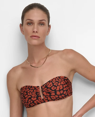 Dkny Women's Shirred U-Wire Bandeau Bikini Top