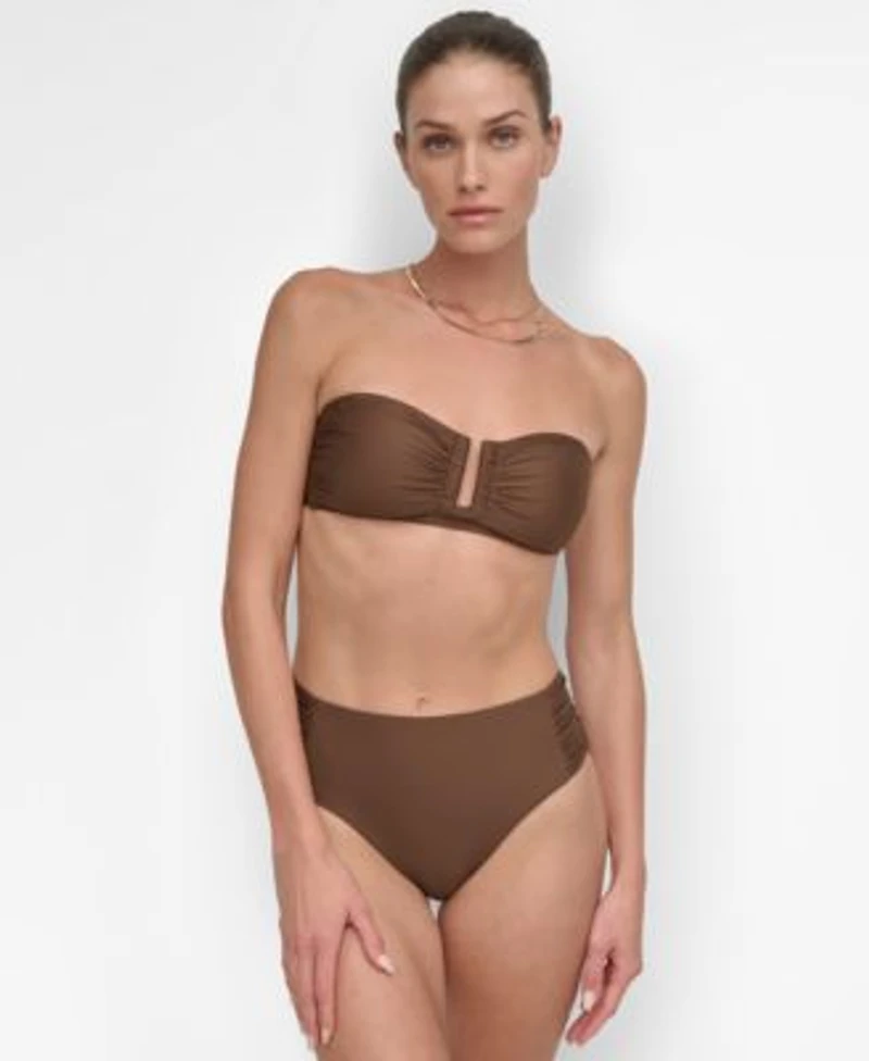 Dkny Womens Bandeau Bikini Top Bottoms