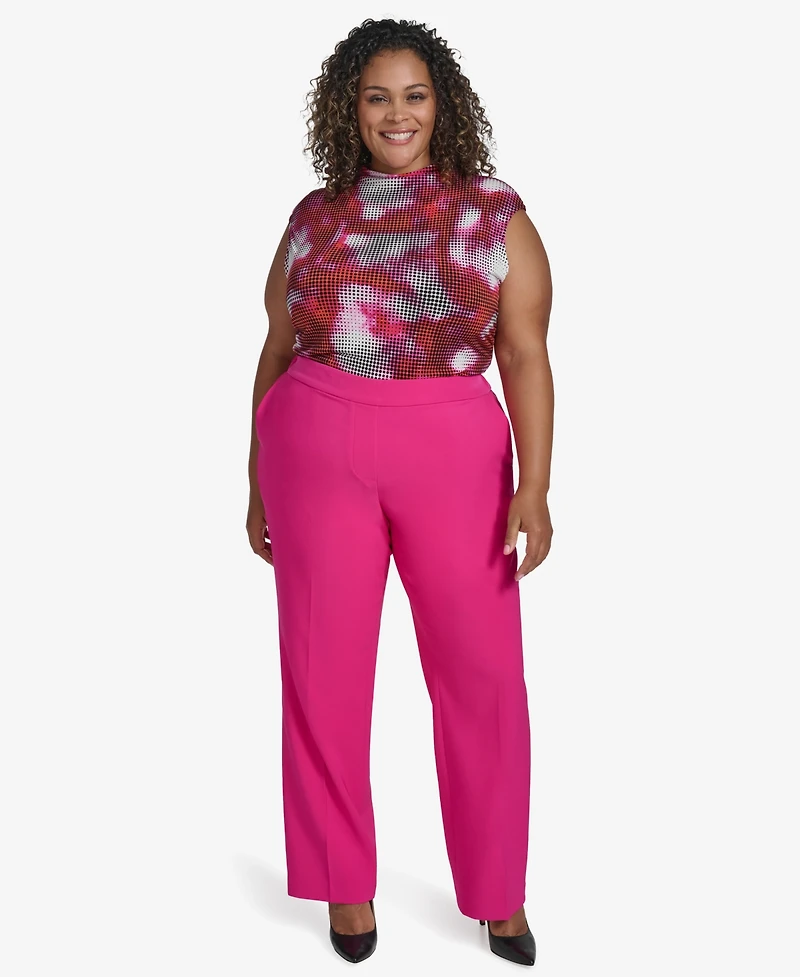 Dkny Plus Pull-On Mid-Rise Ankle Pants