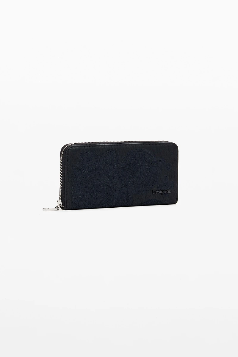 Desigual Women's Large wallet with embroidered flowers