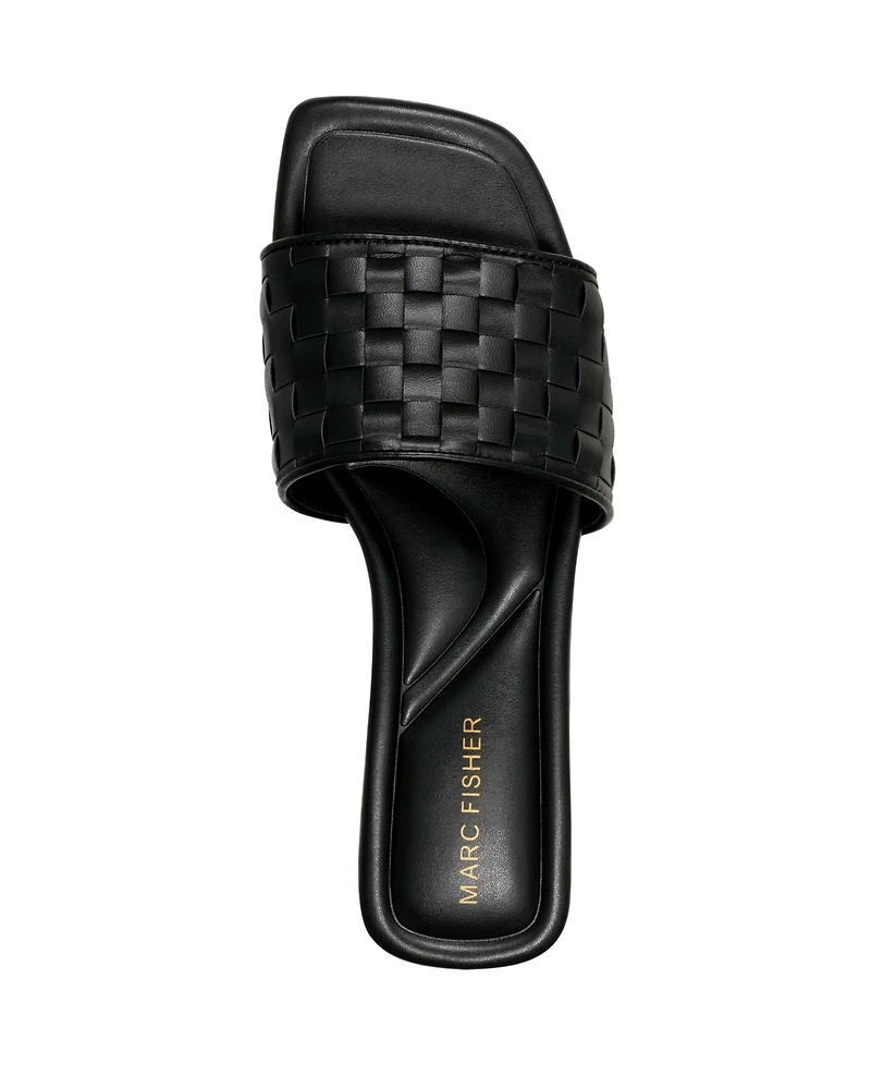 Marc Fisher Women's Lecee Woven Square Toe Sandals