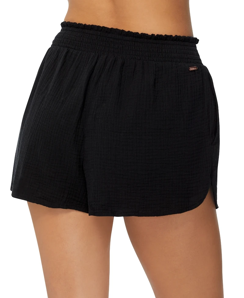 Raisins Juniors' Encinitas Cotton Pull-On Cover-Up Shorts